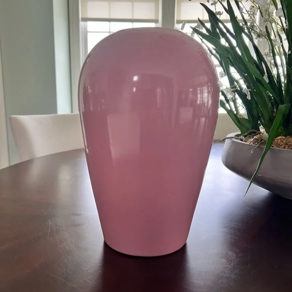 Garden house ceramic vase 14 inches high . Dusty Rose - Picture 2 of 4
